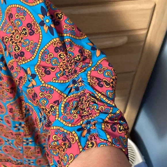 Urban Coco Multicolor Bohemian Long Sleeve Dress XXL - Picture 8 of 11